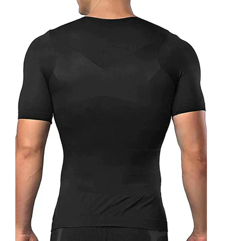 Men’S Shaping Fitness T-Shirt – Compression Breathable Stretch Comfortable Muscle Support Activewear Fit